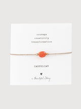 Bracelet Gemstone with Card Carnelian | A Beautiful Story