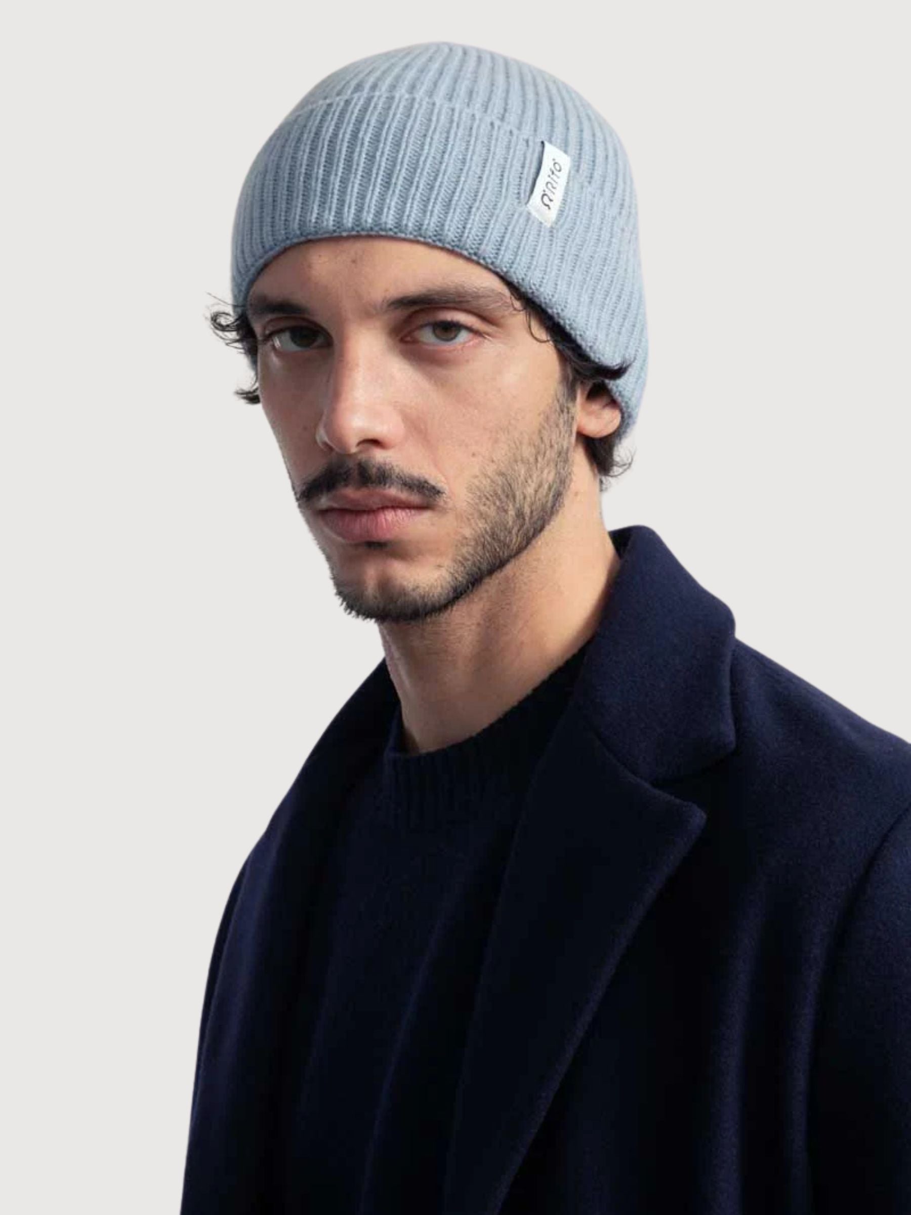 Marcello Dusty Blue Unisex Beanie | Rifo nt