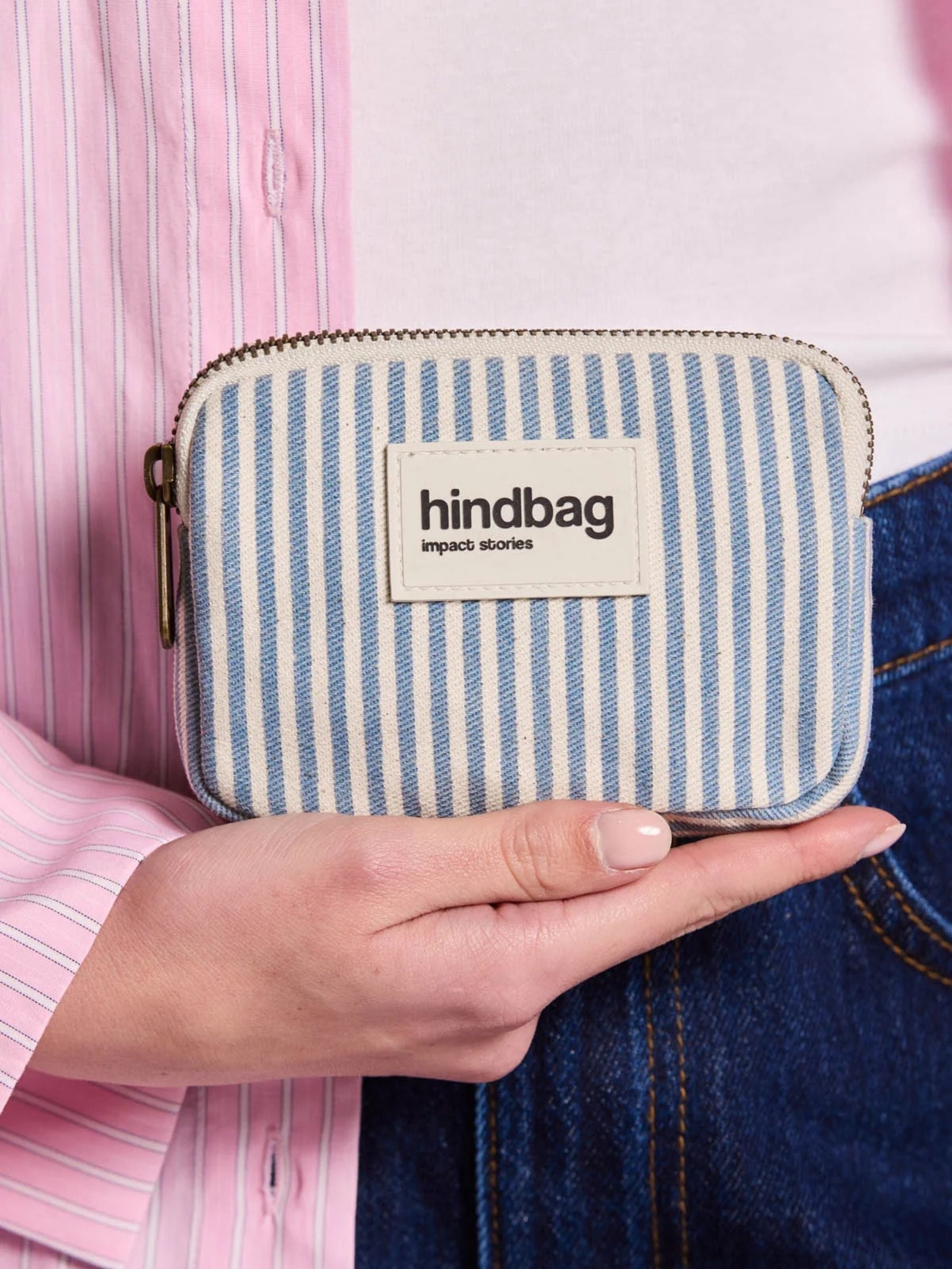 Lili Porte-monnaie Rayures Bleu | HINDBAG