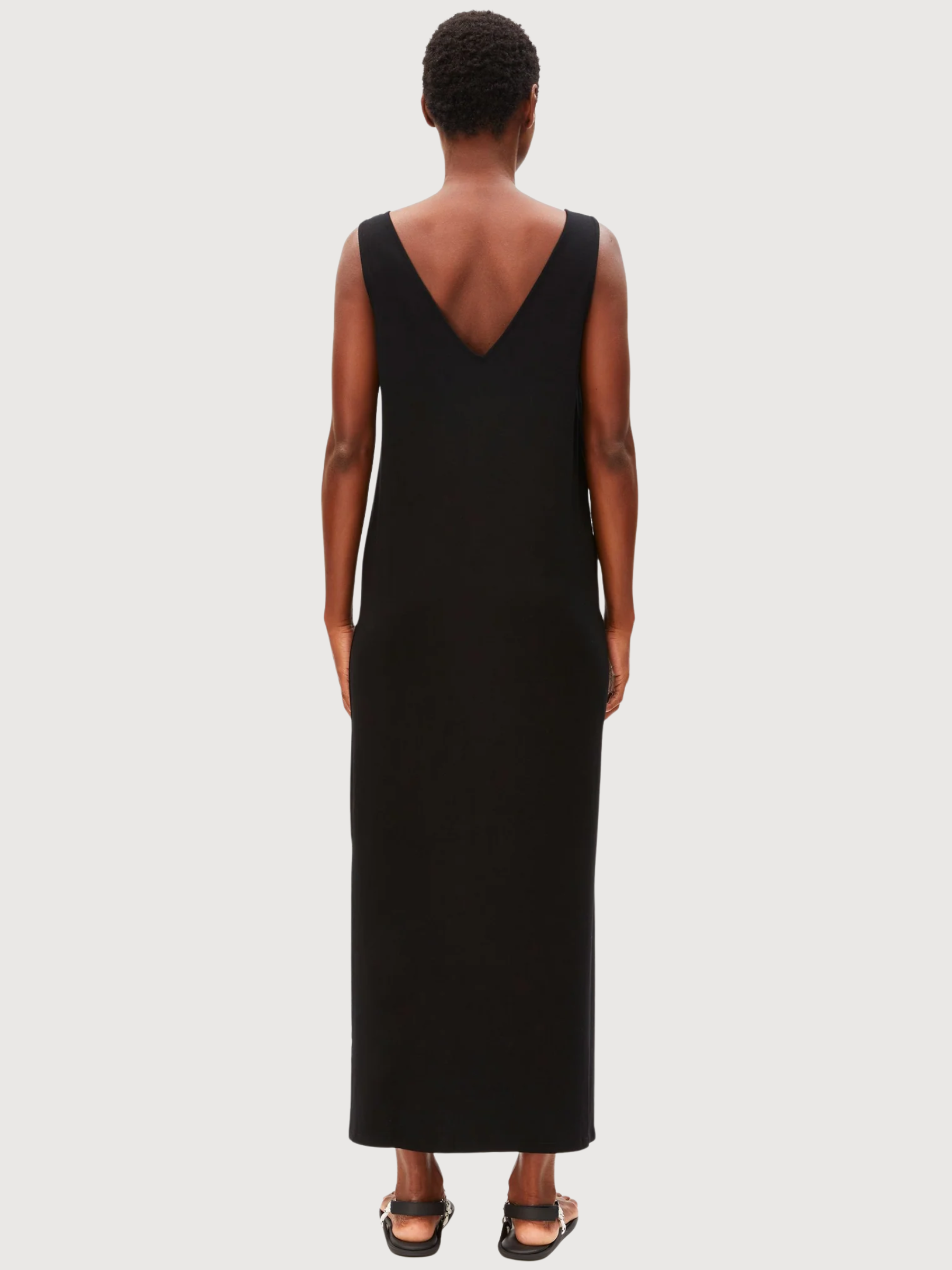 Abito Midi Senza Maniche Jersey Nero | Armedangels