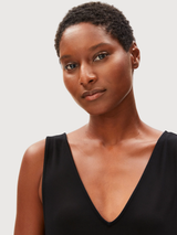 Abito Midi Senza Maniche Jersey Nero | Armedangels