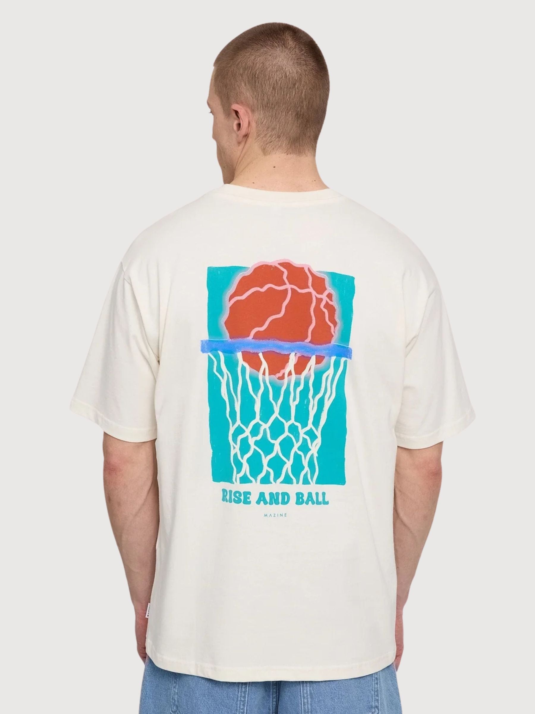 T-Shirt Heavy BackPrint Basketbal | Mazine