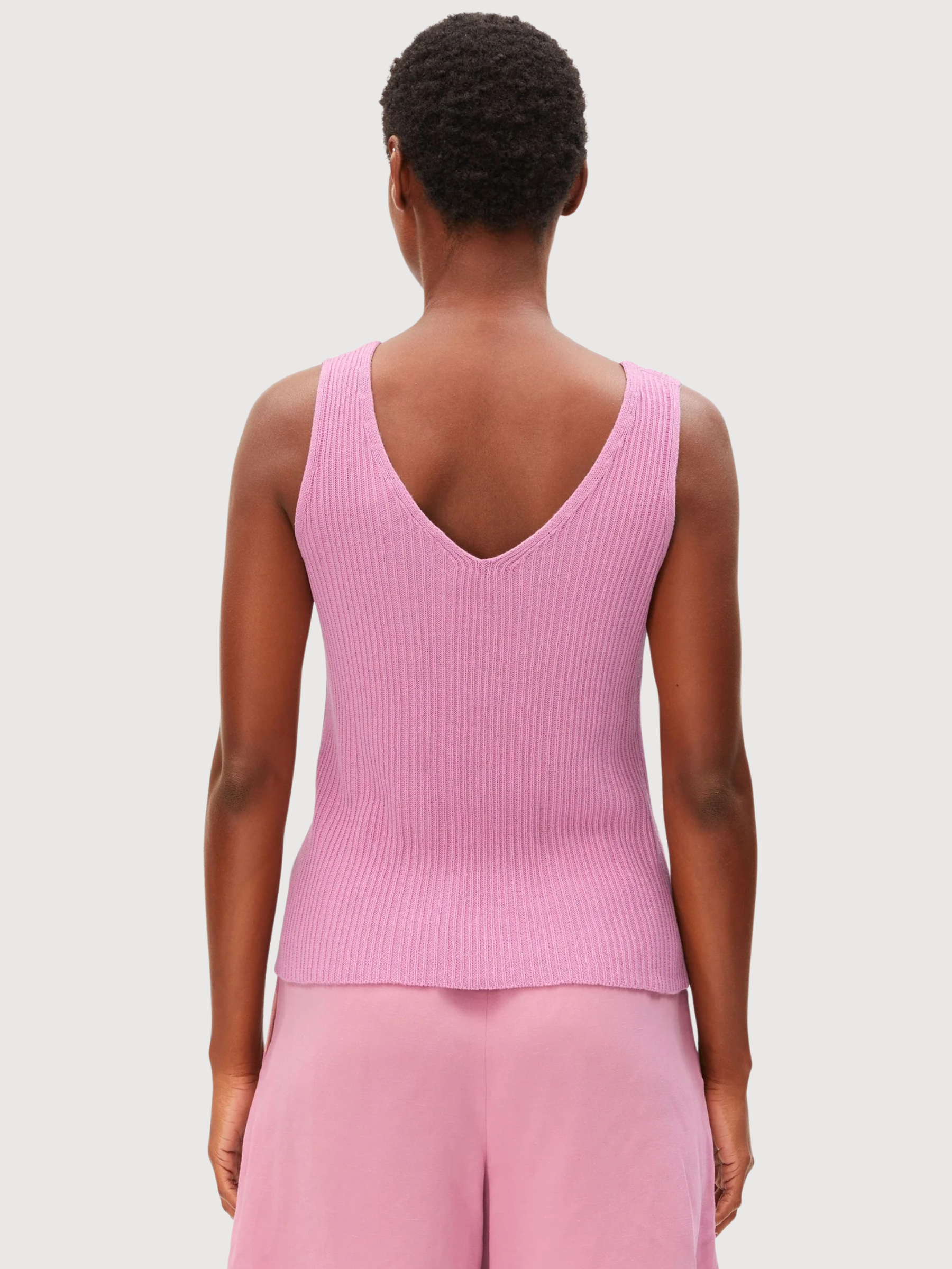 Top Knit Linen Blend Washed Berry | Armedangels