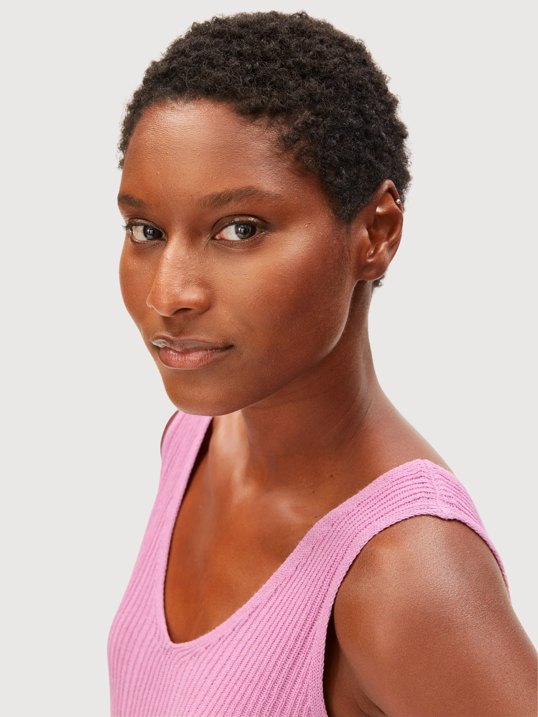 Top Knit Linen Blend Washed Berry | Armedangels