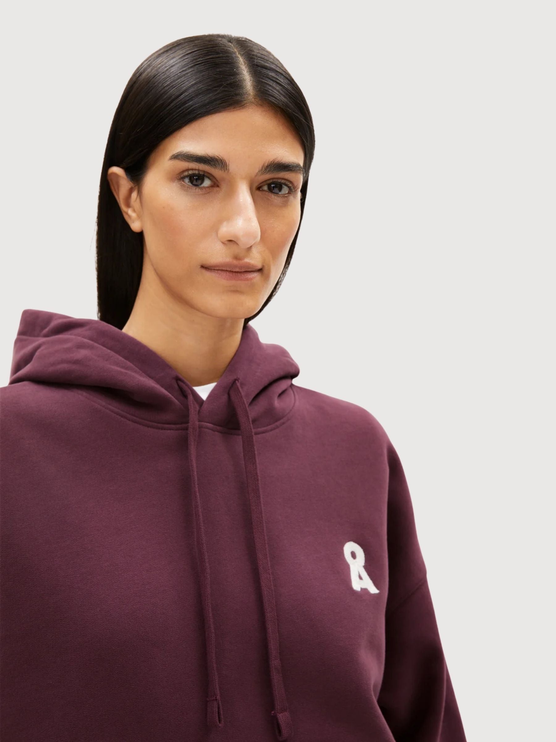 Felpa con cappuccio Francisaraa viola scuro da donna | Armedangels