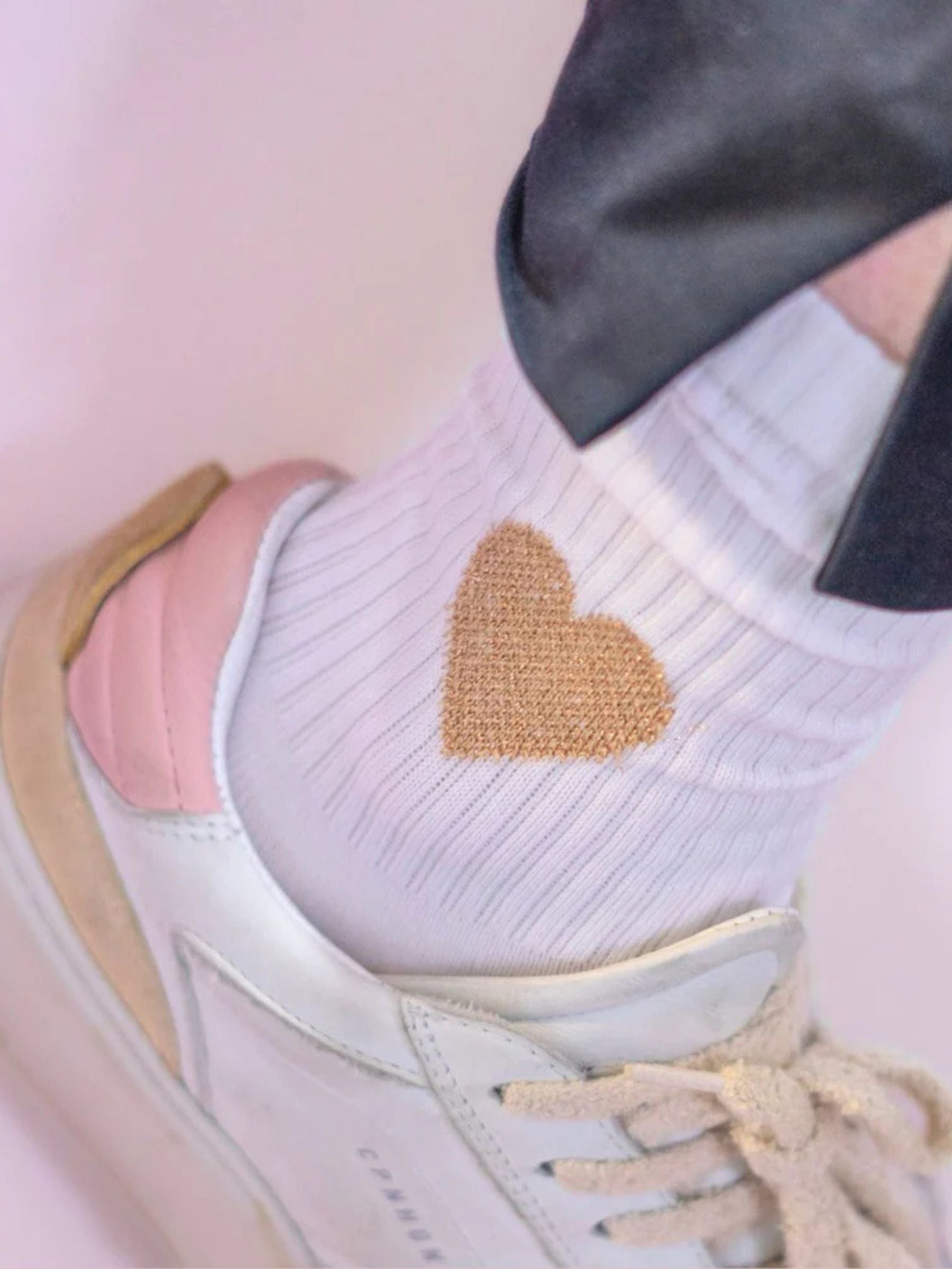 Icons Love Socks Glitter Love Gold | Ooley