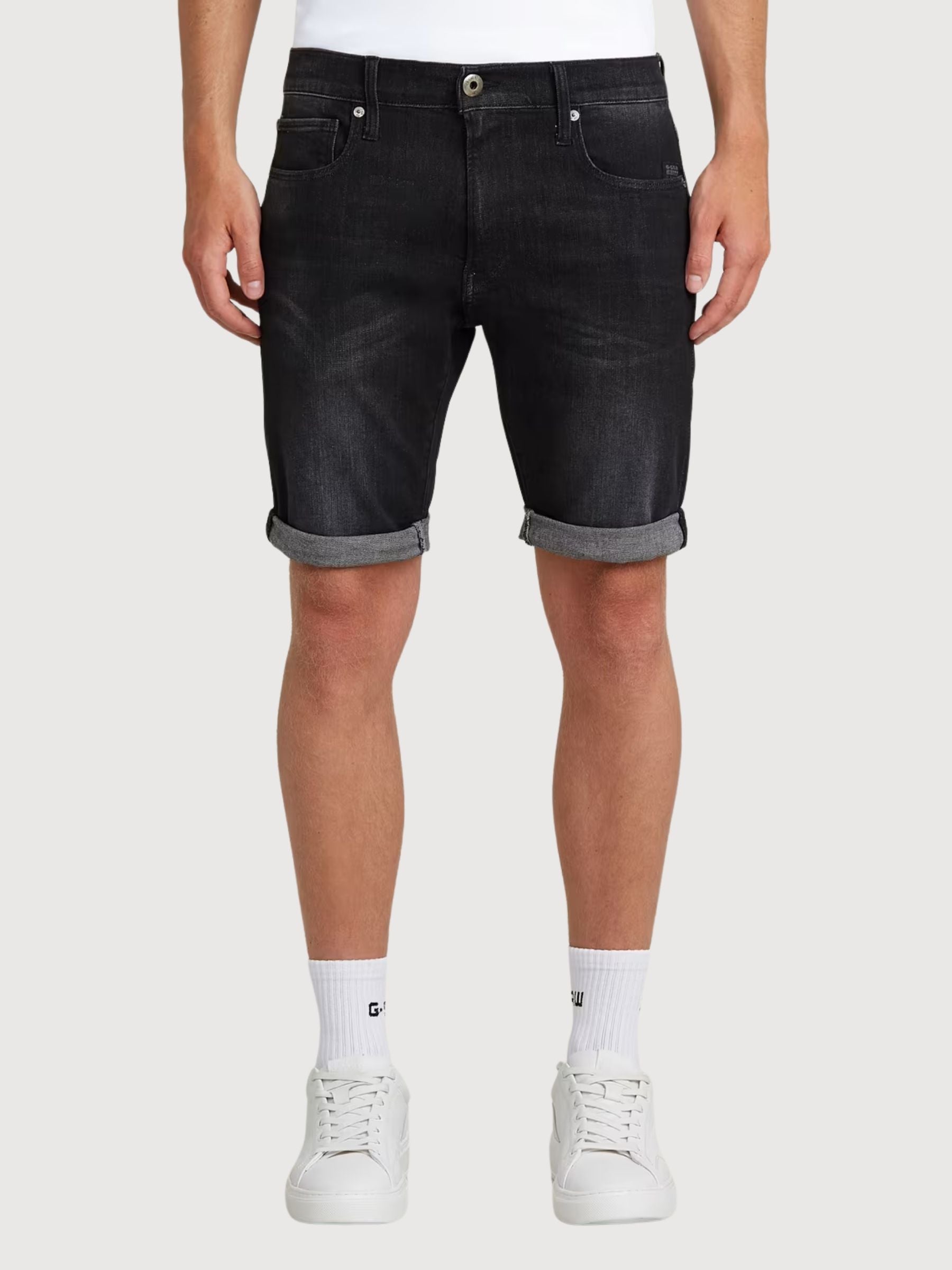 Pantaloncini in jeans slim, taglia media, grigio, uomo | G-Star