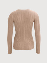 Pullover Knit Beige Melange | PEOPLE WEAR ORGANIC