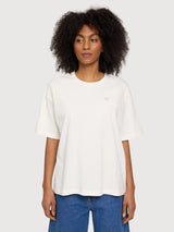 T-Shirt Back Print Woman Offwhite/Wave | Mazine