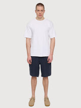 Pantaloncini da uomo in lino blu inchiostro | Mazine