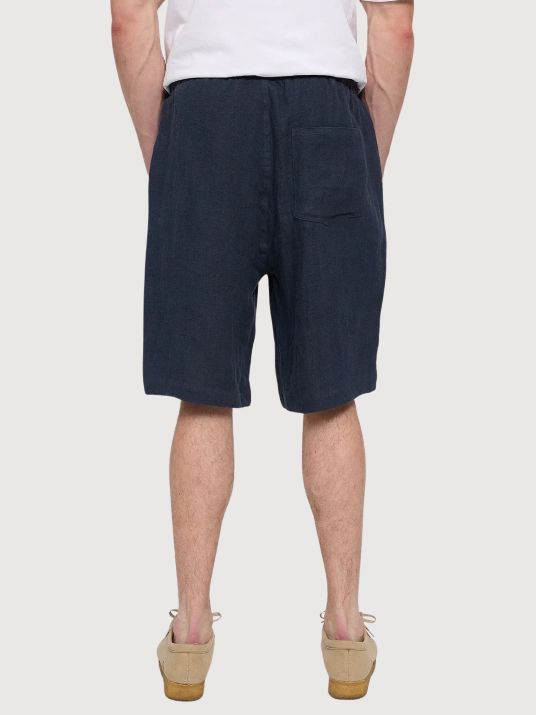 Shorts Linen Pull-On Man Ink Blue | Mazine
