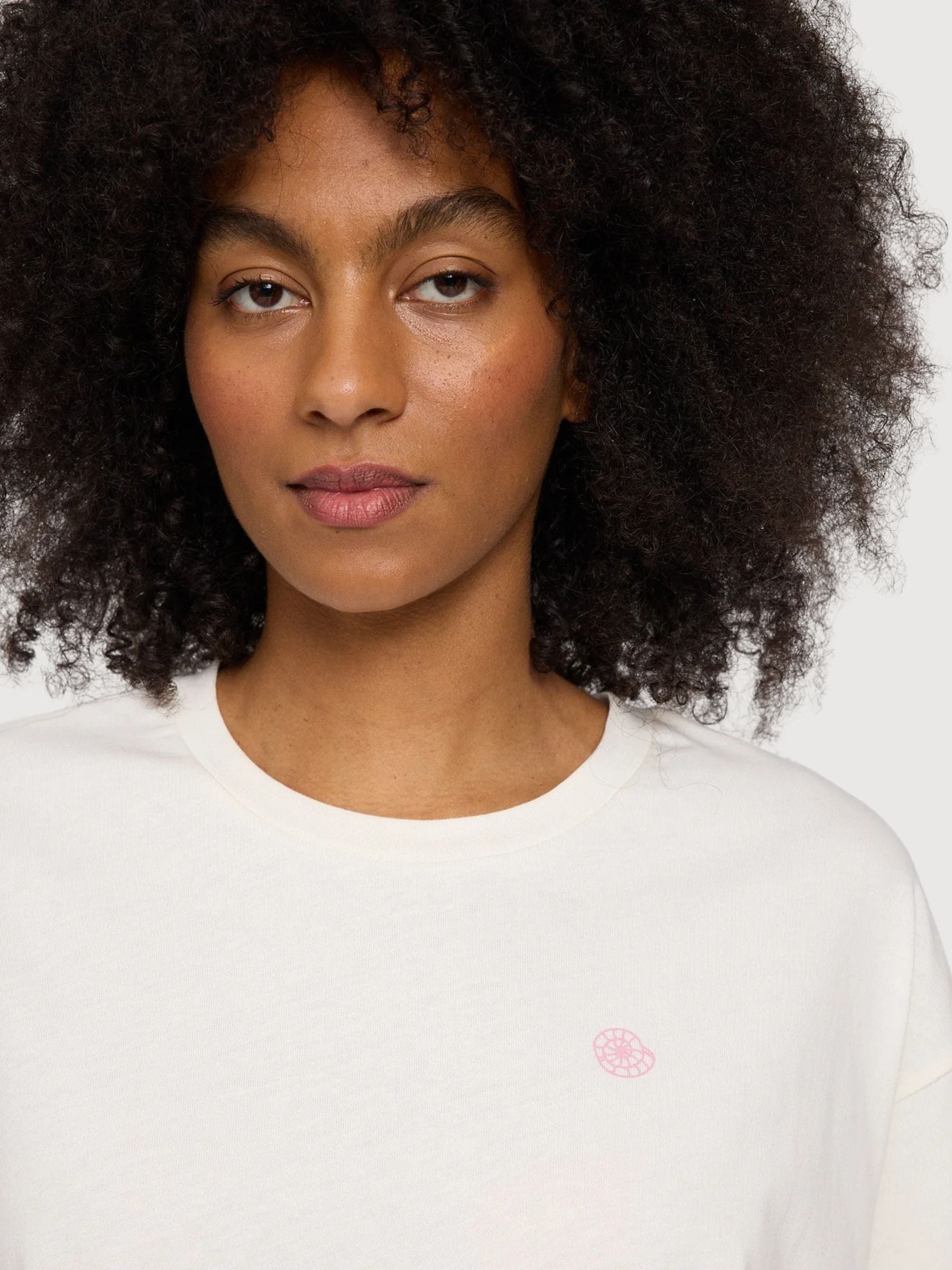 T-Shirt Back Print Woman Offwhite/Wave | Mazine