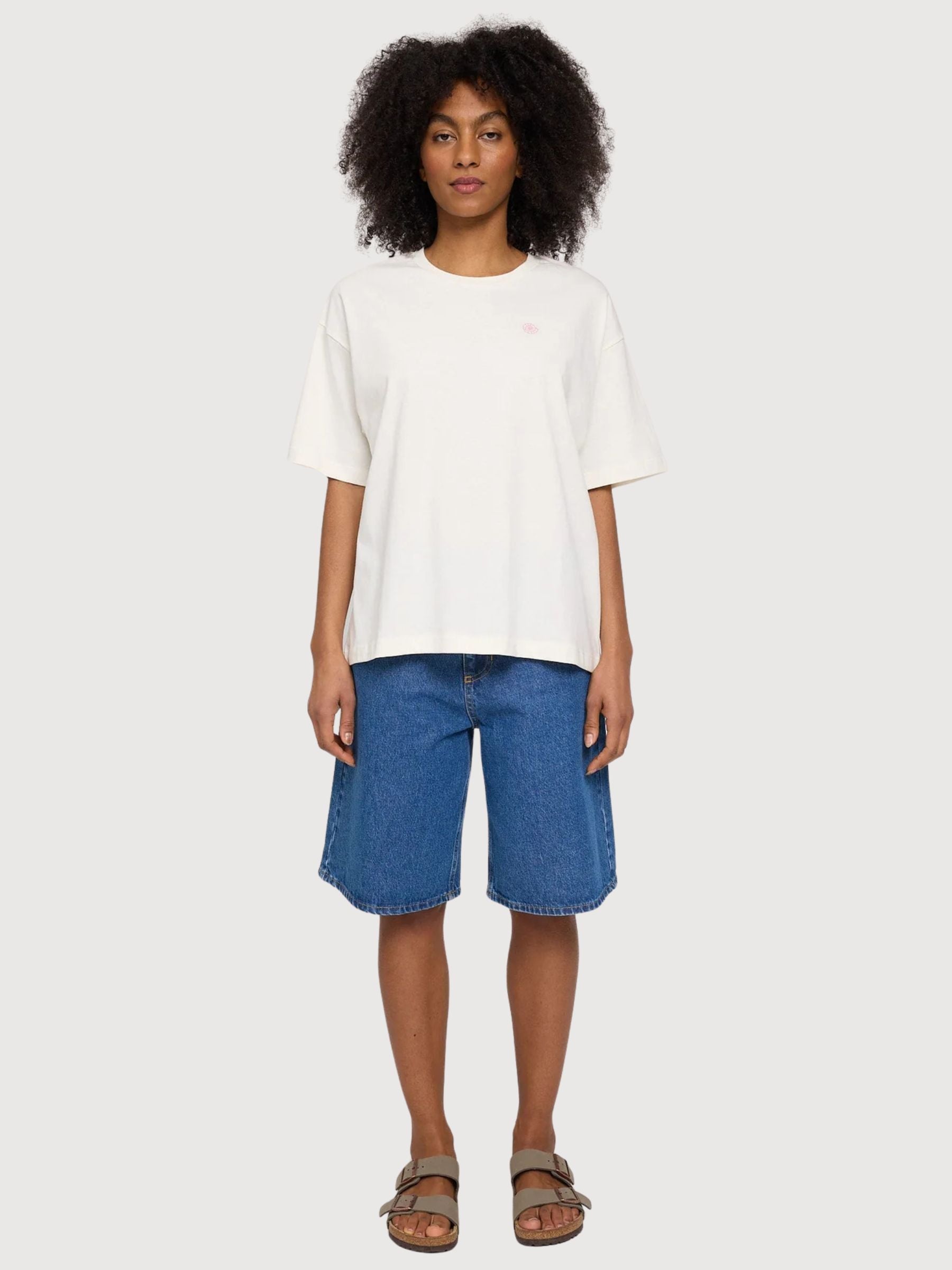 T-Shirt Back Print Woman Offwhite/Wave | Mazine