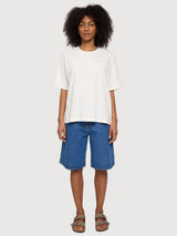 T-Shirt Back Print Woman Offwhite/Wave | Mazine