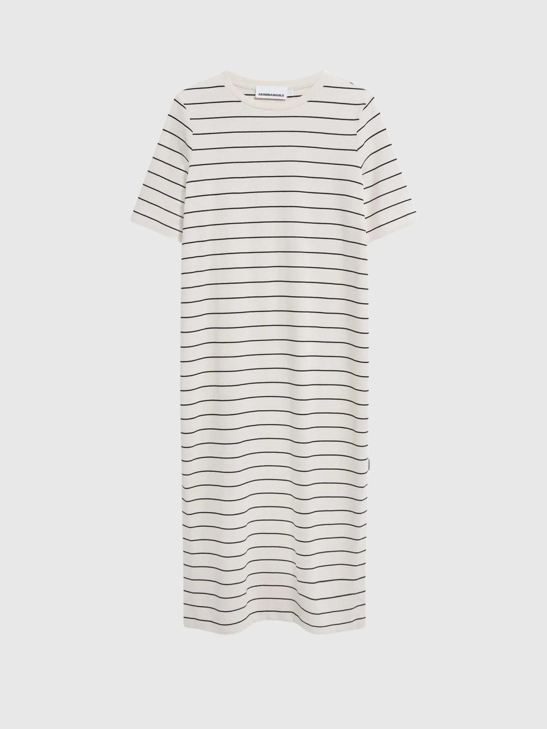 Vestito Xelinaa a Righe Greggio Nero | Armedangels