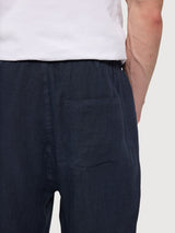 Shorts Linen Pull-On Man Ink Blue | Mazine