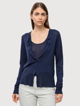 Cardigan Vanessa Woman Blue Mora Viscose | Rifo