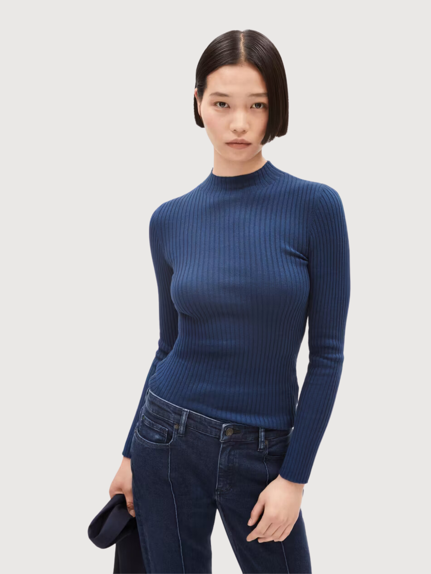 Alaania Fed Indigo Frau Longsleeve | Armedangels