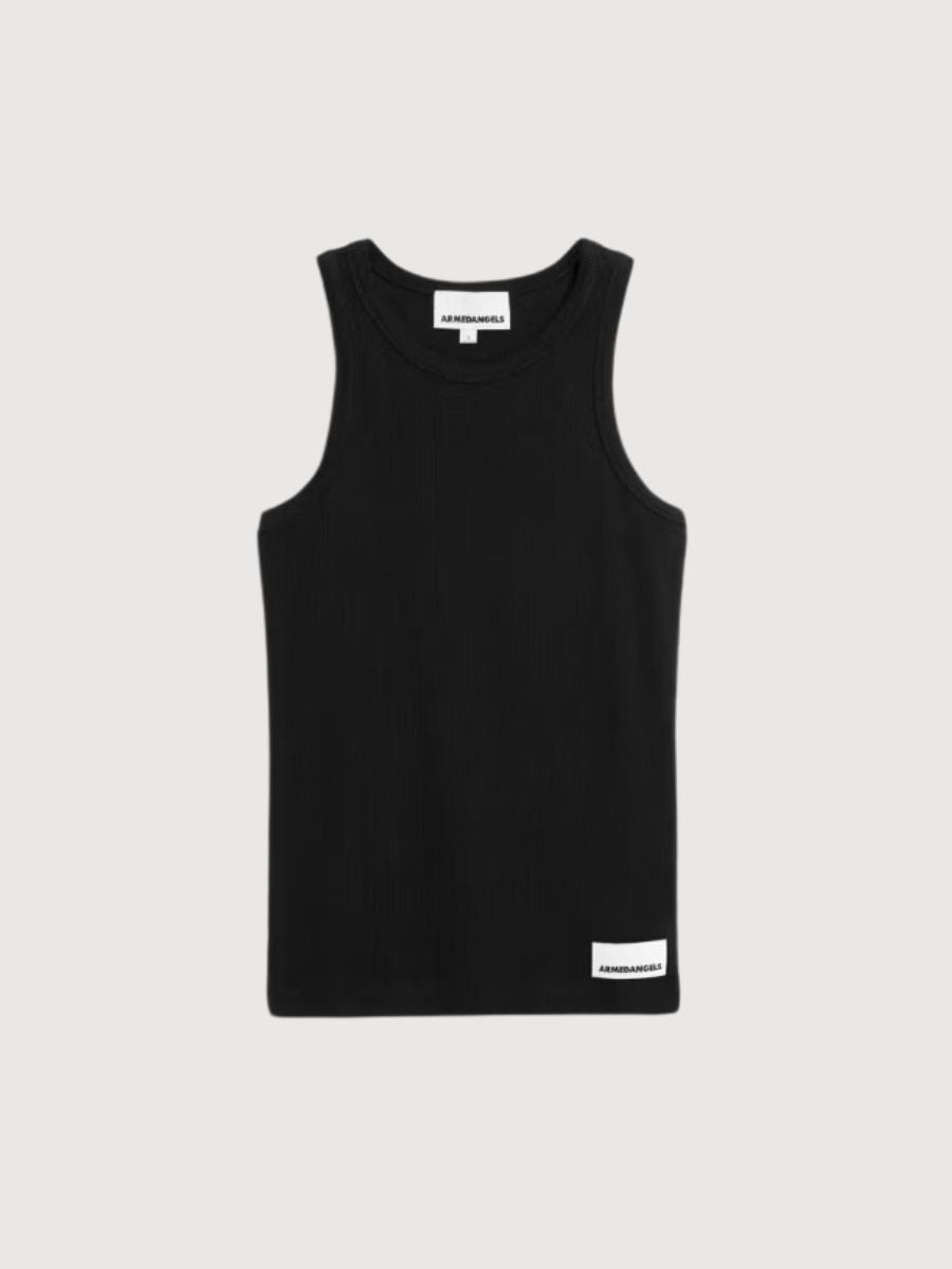 Top Kanitaa nero in cotone organico | Armedangels