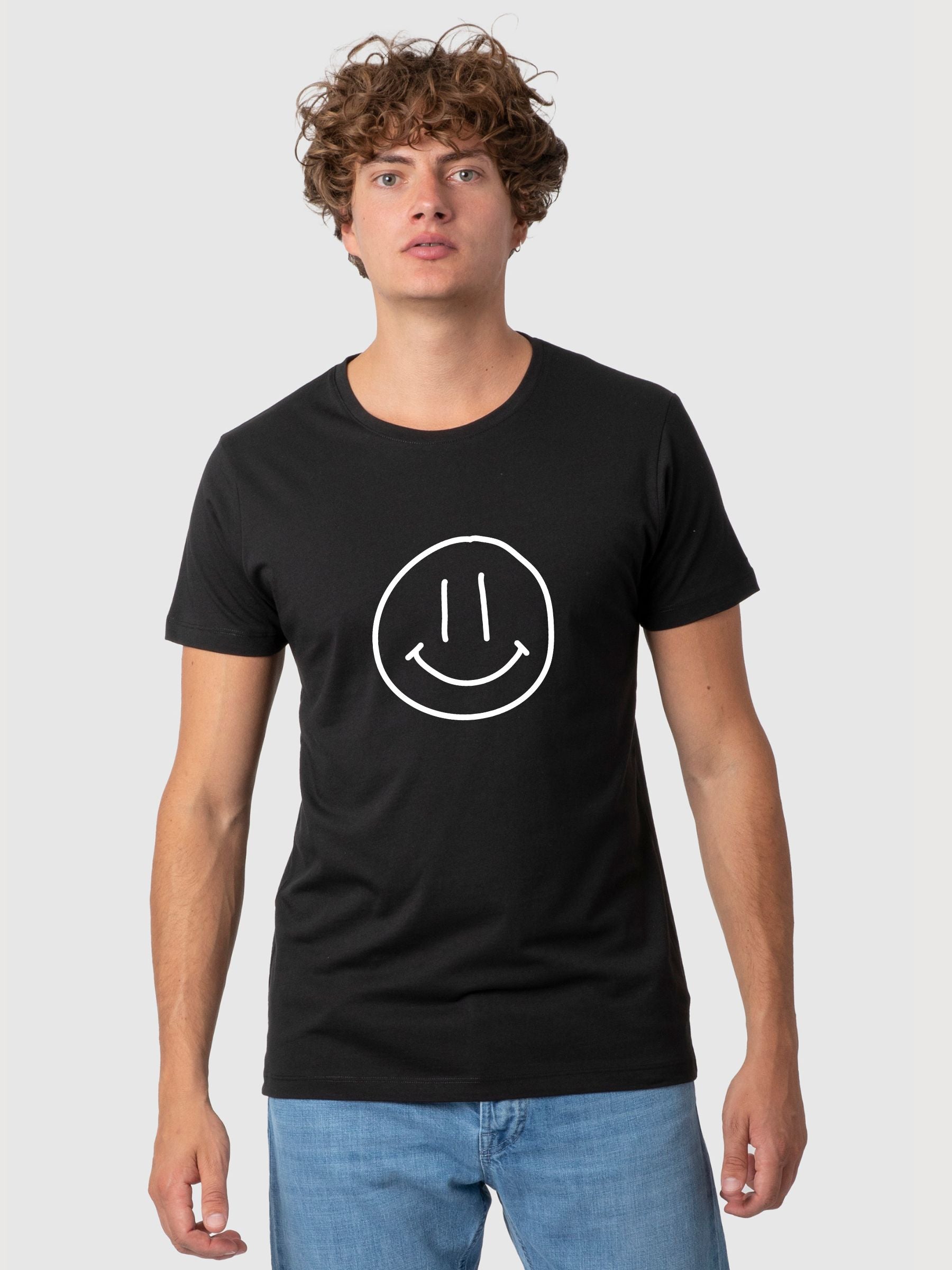 Daniel T-shirt Smile Black | Re-Bello