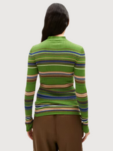 Alaania New Stripes Ivy Green Longsleeve | Armedangels