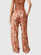 Pantaloni Tiki Floral Arancioni | Alohas
