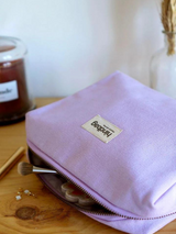 Beauty Case Leon Lilas In Organic Cotton | Hindbag