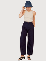 Leila Cropped Blue Dark Women Jeans | King Of Indigo