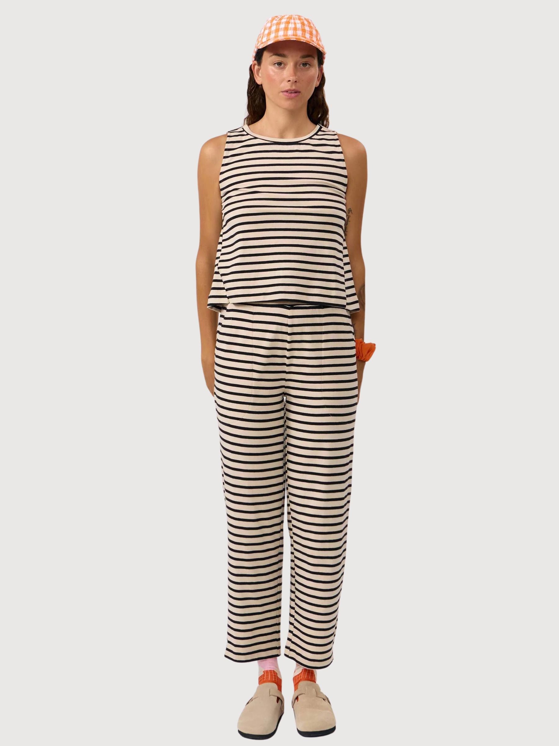 Top Sil Stripes Black Woman Cotton | Suite13lab