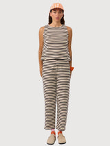 Top Sil Stripes Black Woman Cotton | Suite13lab