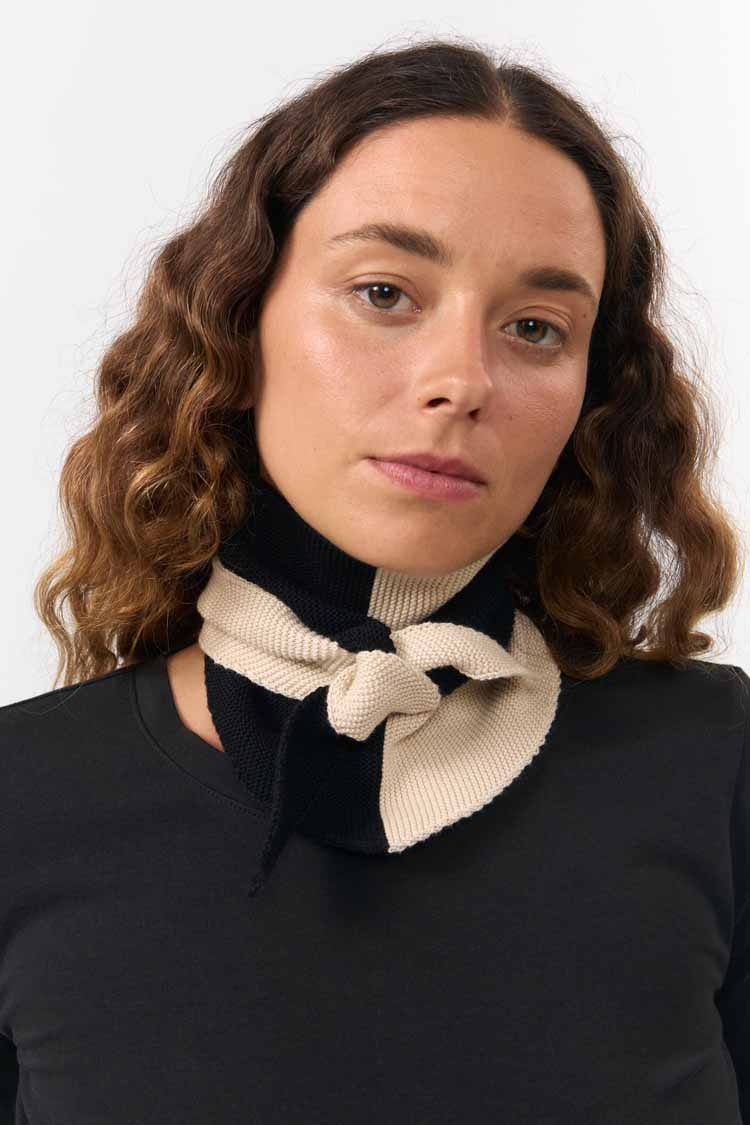 Alma Schal Bicolor Schwarz | SUITE13LAB
