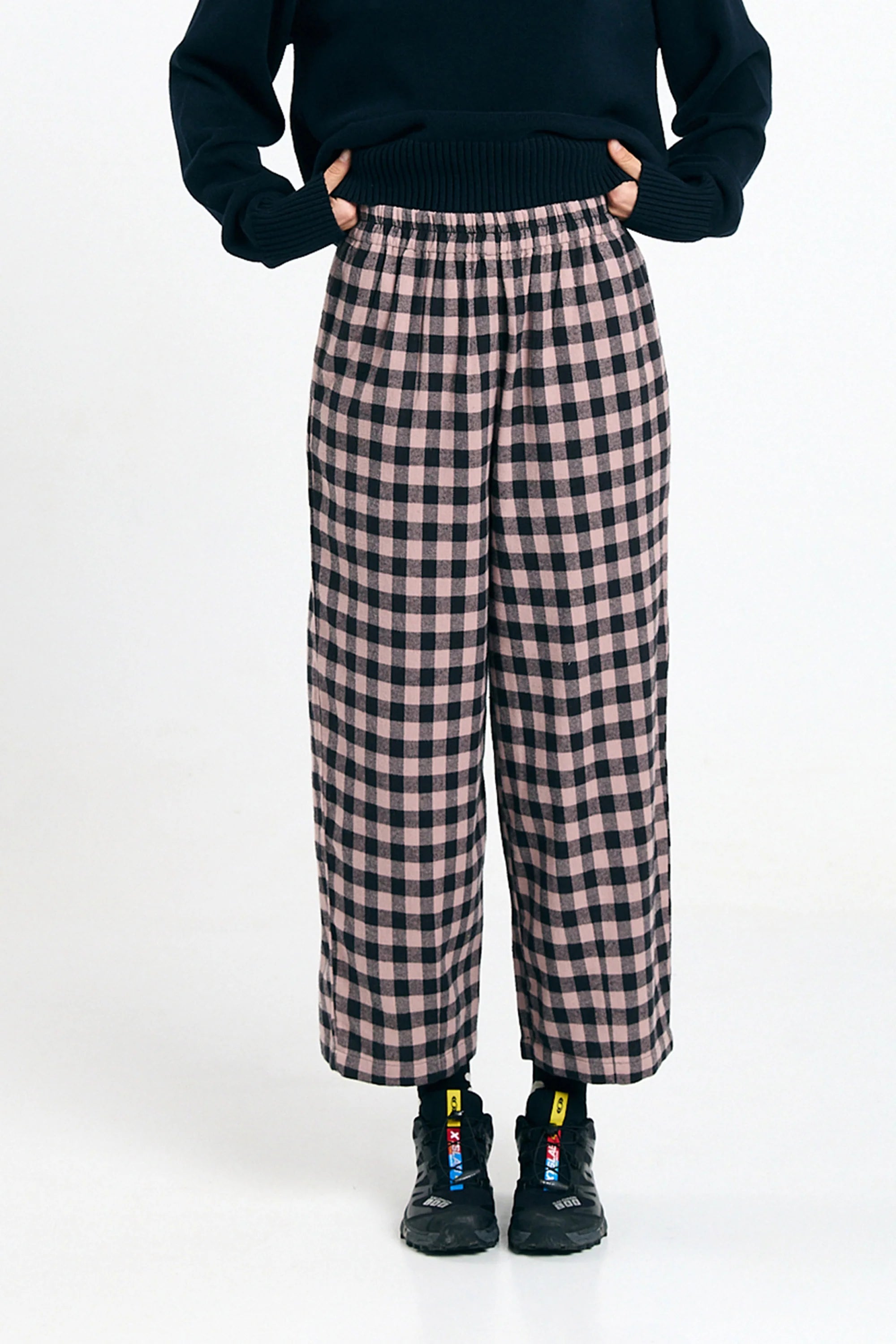 Pantaloni Avis Check Black | SUITE13LAB