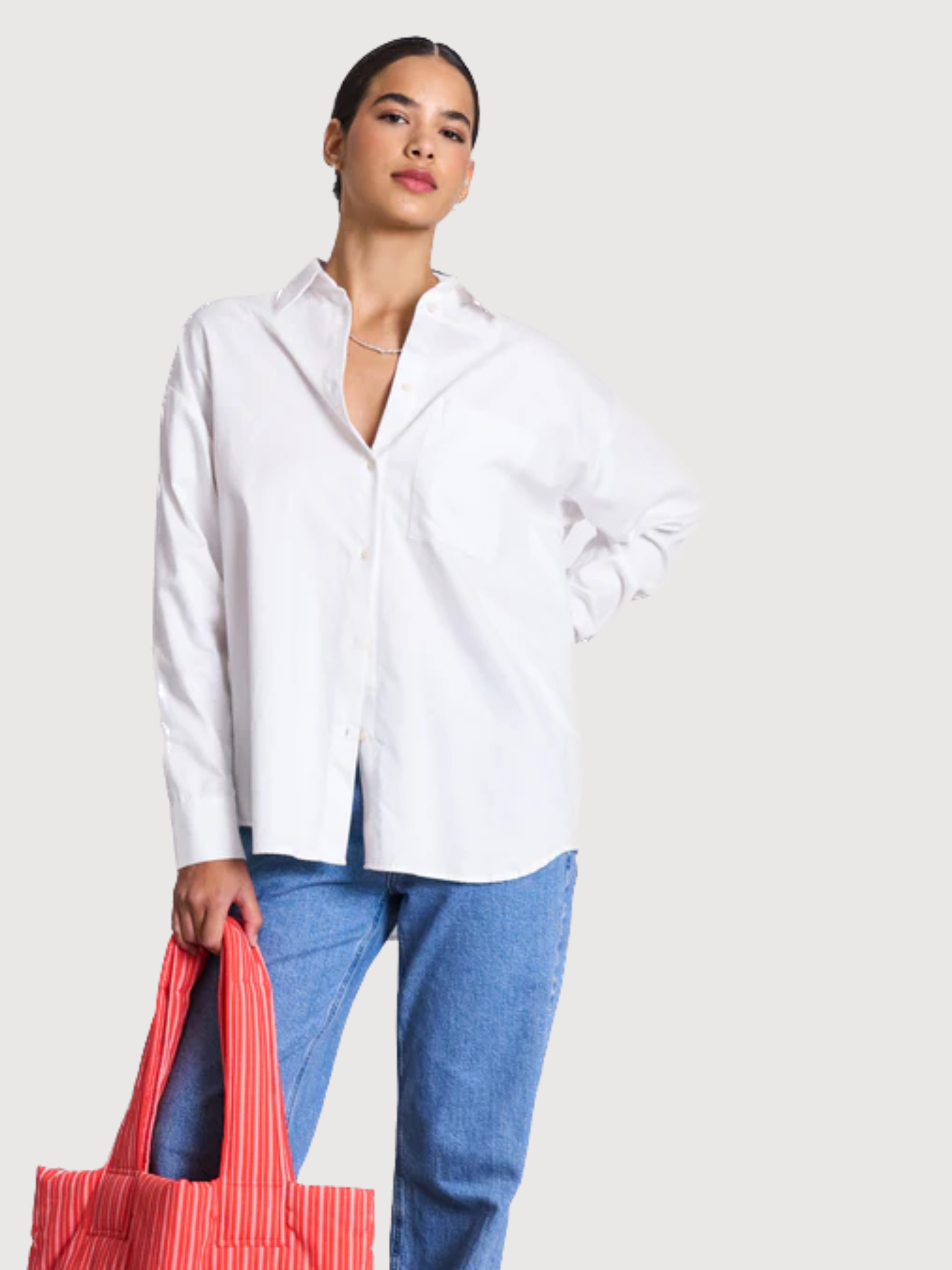 Marmo White Oversized Woman Blouse | Jan N June