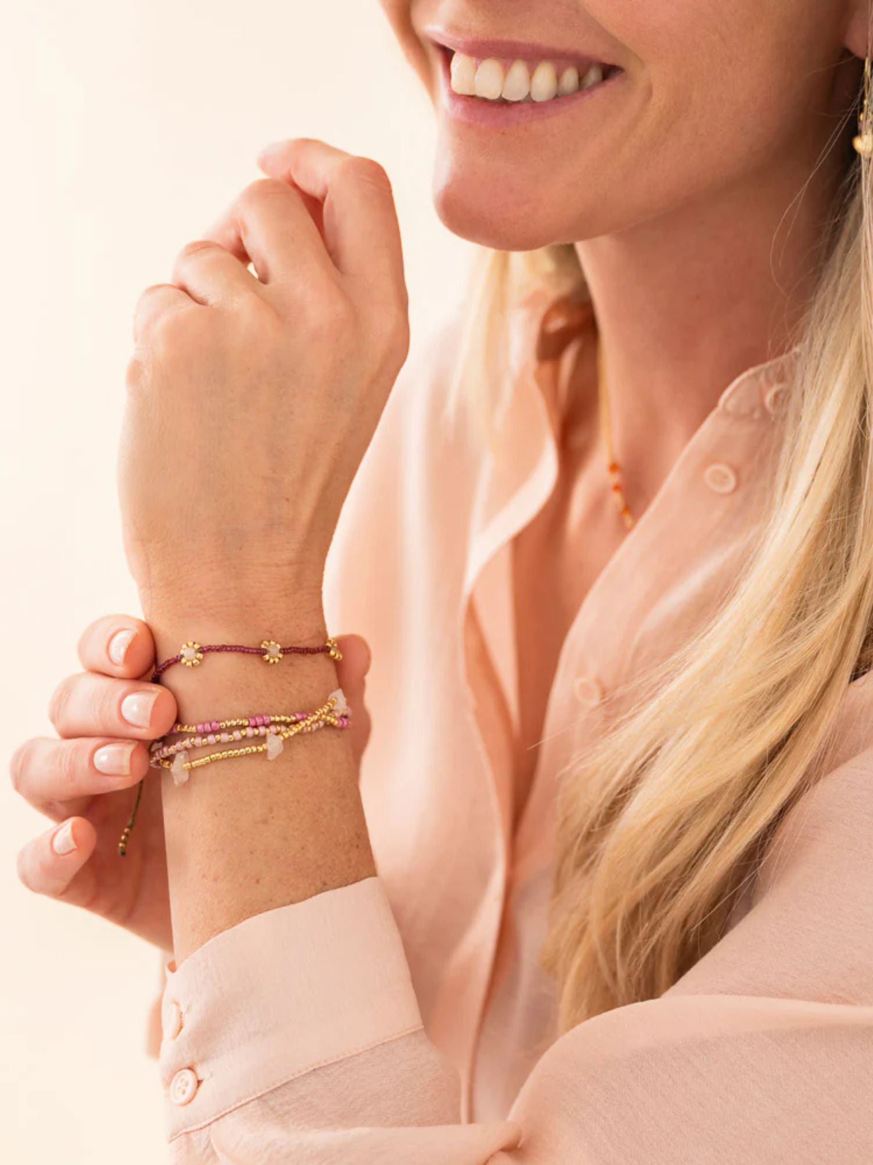 Botanic Rose Quartz Bracelet | A Beautiful Story