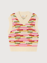 Mica knitted vest Stripe multicolor | Thinking Mu