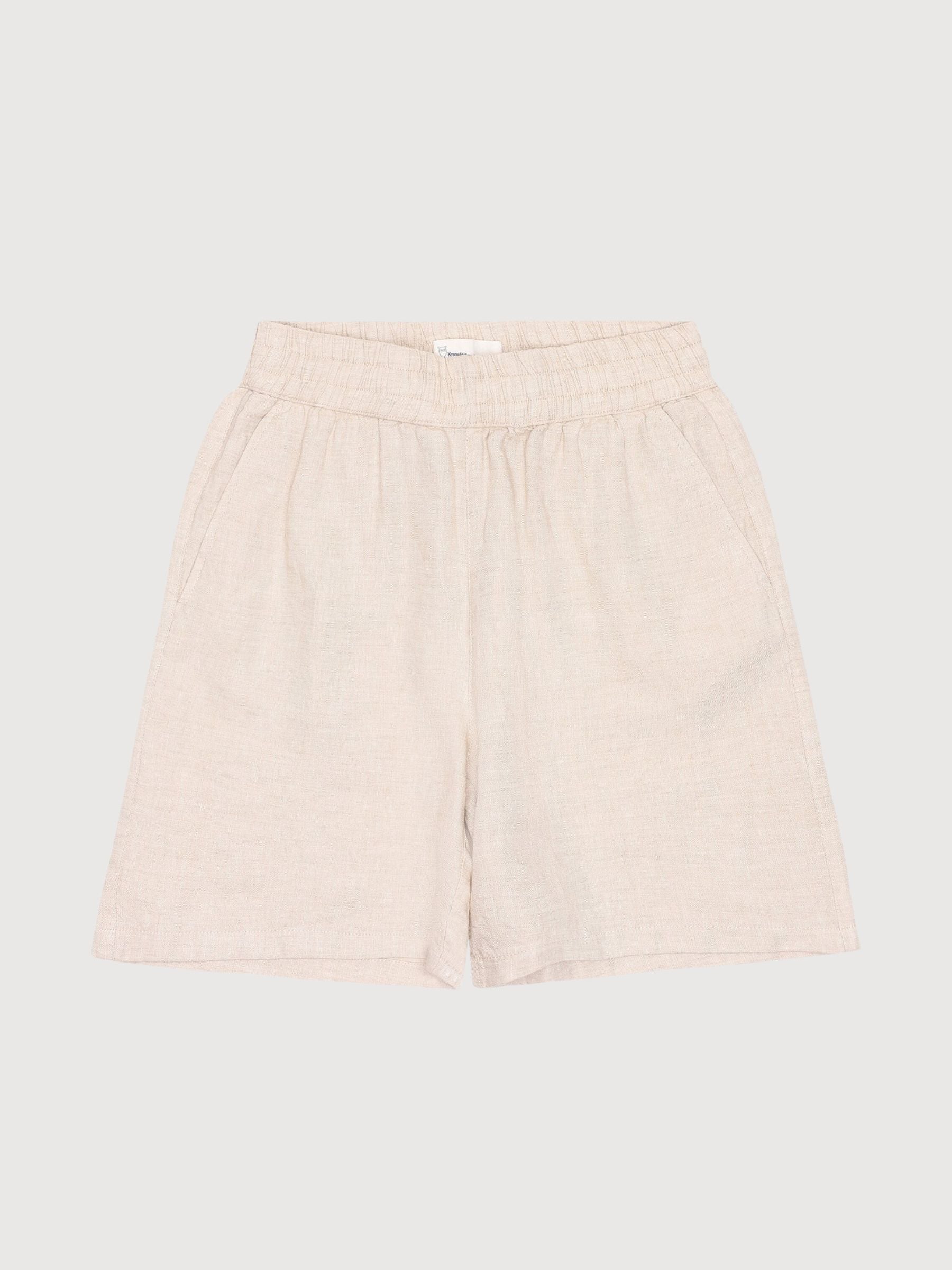 Shorts Posey Damen Hell Grau Leinen | Knowledge Cotton Apparel