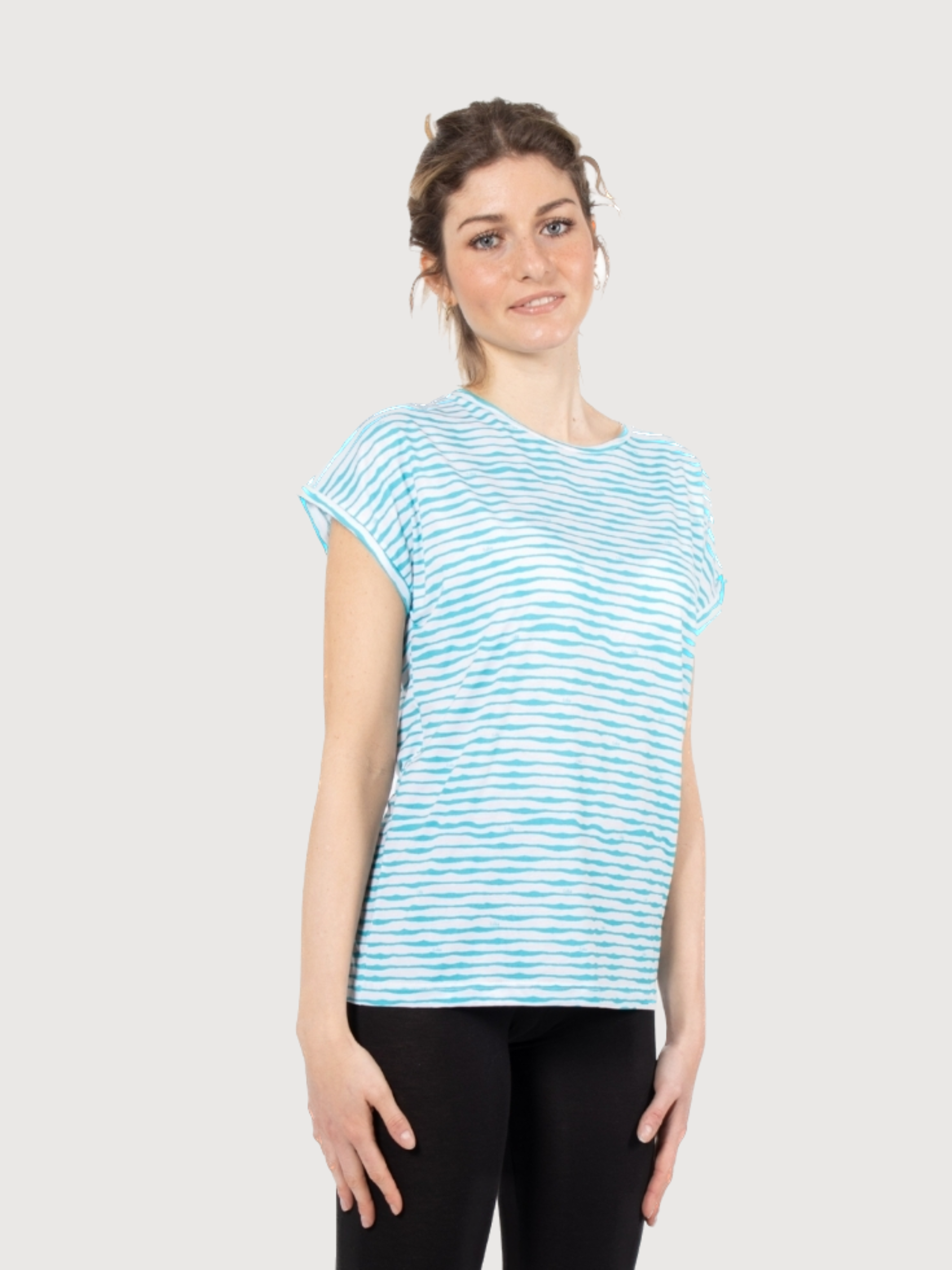 Laura T-Shirt Stripes Blue Light | Cora Happywear