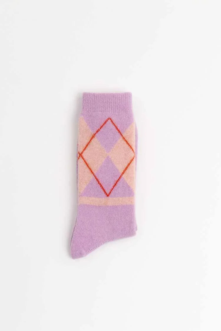 Argyle Socken Wolle Lila | SUITE13LAB