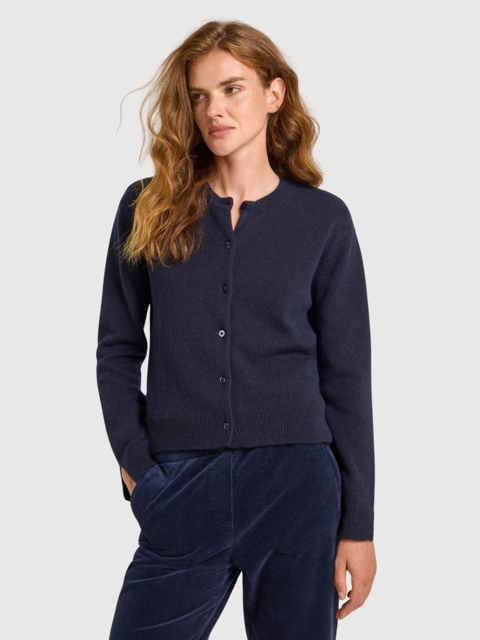 Boxy Strickjacke Blau Damen | Lanius