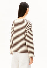 Frankaa Maarlen Stripe Sweat Undyed Claystone | ARMEDANGELS