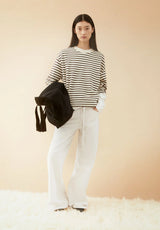 Frankaa Maarlen Stripe Sweat Undyed Claystone | ARMEDANGELS