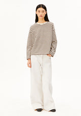 Frankaa Maarlen Stripe Sweat Undyed Claystone | ARMEDANGELS
