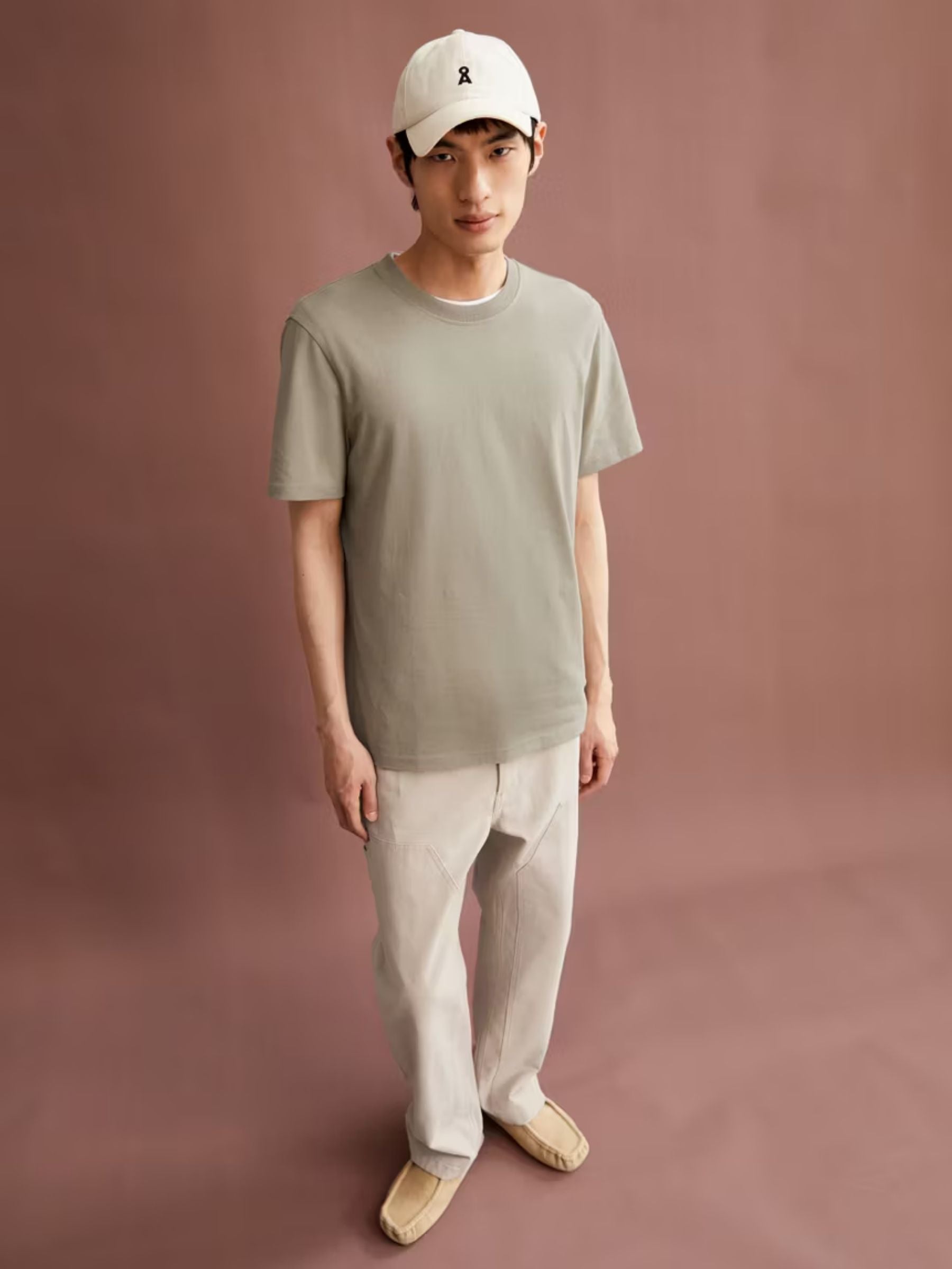 T-Shirt Maarkos Hellgrün Mann | Armedangels