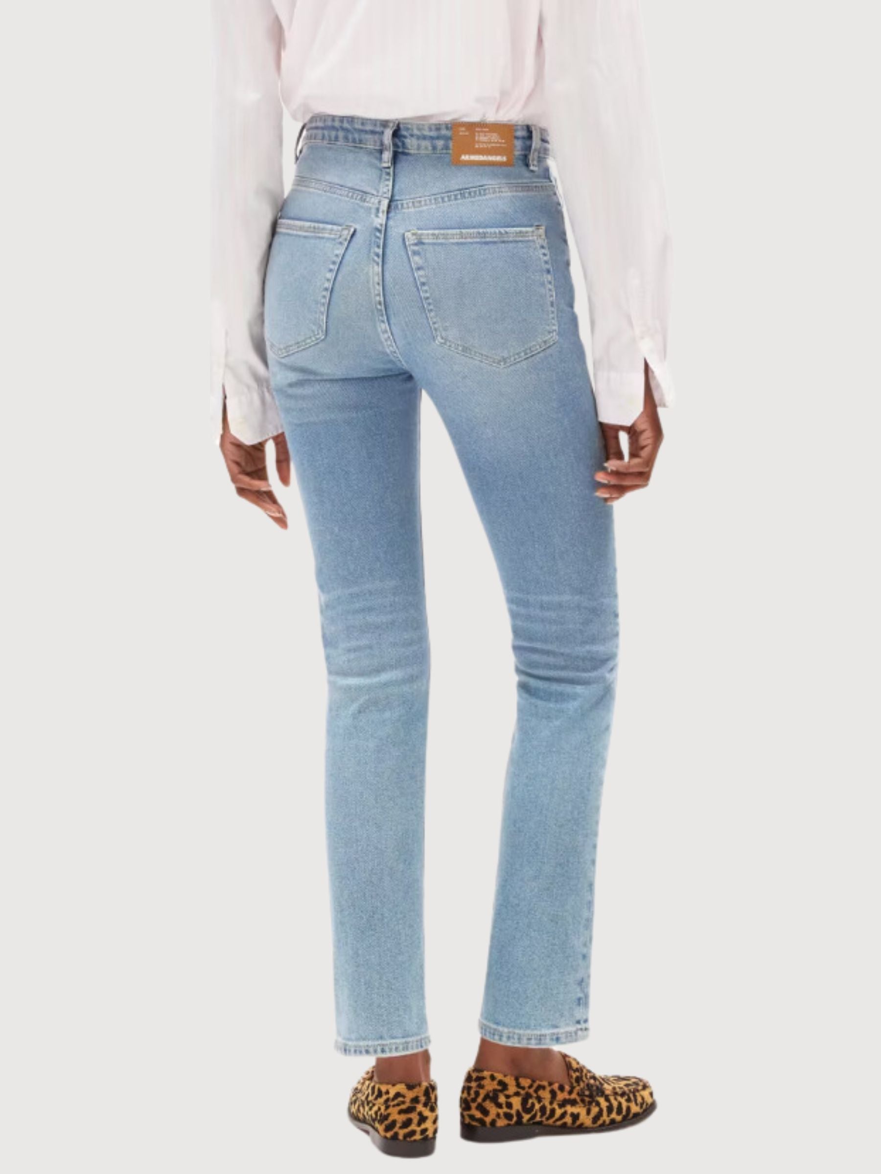 Lejaani High Taille Jeans Blue Basis in Cotone -Orgel | Armedangels