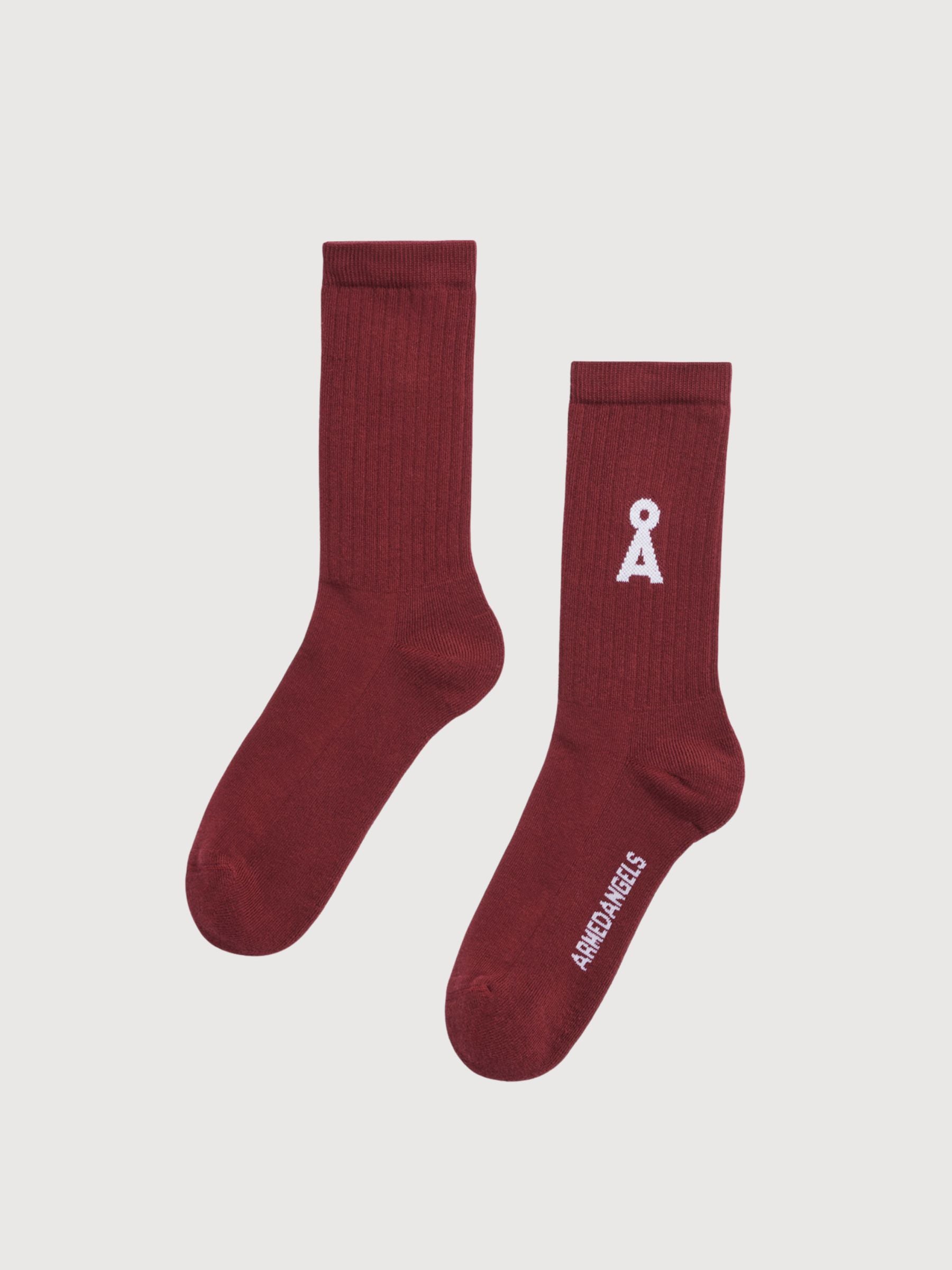 Seamus Bold Socken Cranberry | Armedangels