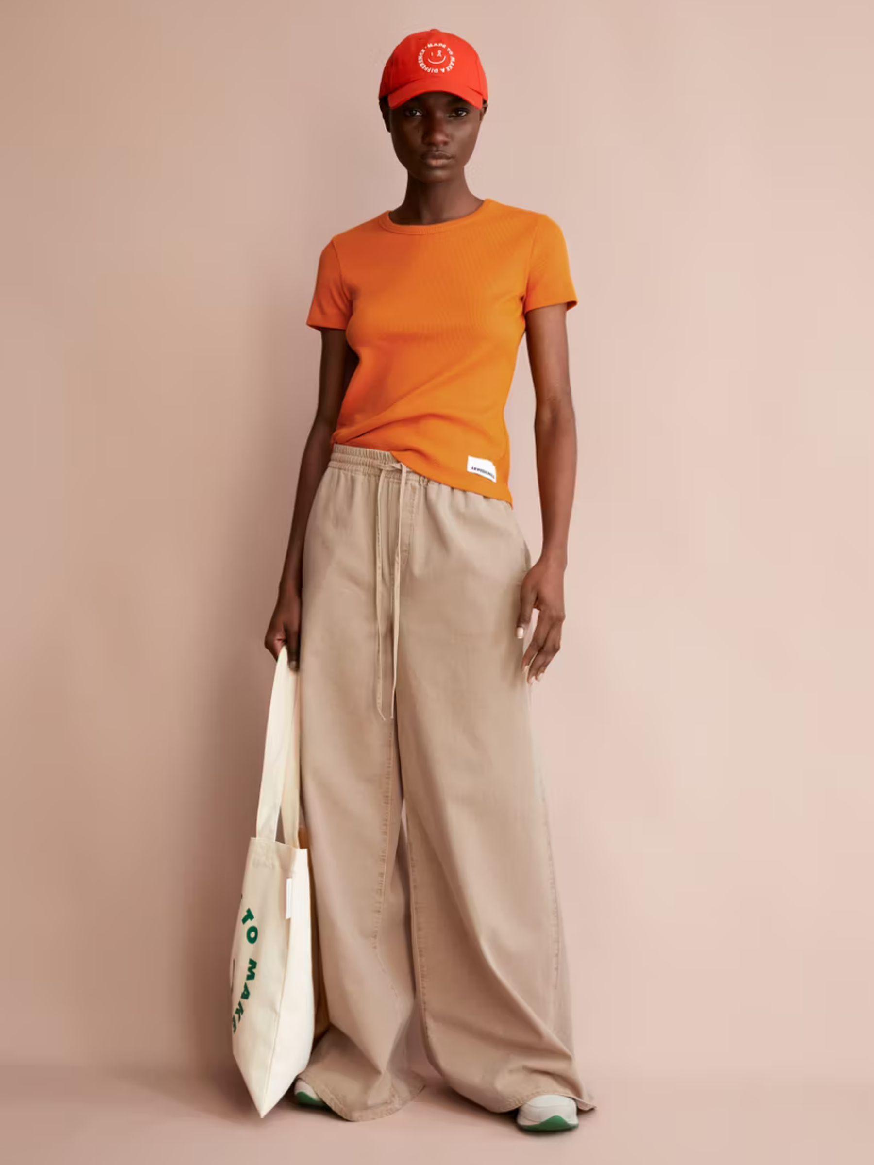 T-shirt Top Kardaa Orange Donna | Armedangels