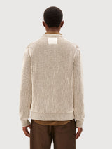 Andraas Sweater Oatmilk Dried Moss Man | Armedangels