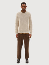 Andraas Sweater Oatmilk Dried Moss Man | Armedangels