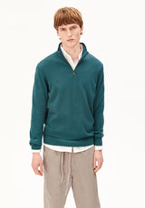 Faabes Pullover Petrol Velvet | ARMEDANGELS