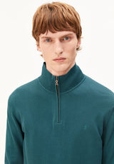 Faabes Pullover Petrol Velvet | ARMEDANGELS